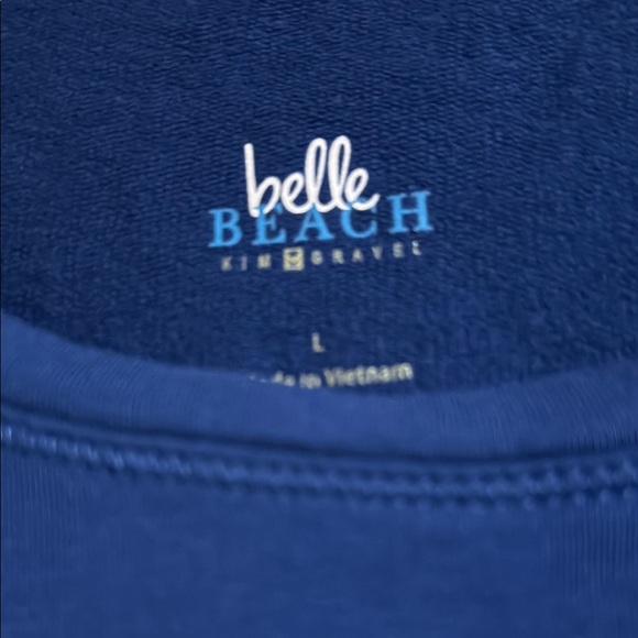 Belle Beach by Kim Gravel Blue 'Salty' light weight Sweatshirt - Picture 3 of 8